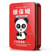 Cargar imagen en el visor de la galería, Mascarilla Velo Ojos 10 Unidades Individuales Panda Bioaqua + Estuche
