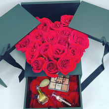 Cargar imagen en el visor de la galería, Caja de flores + sombra + labial # polvo de hada + delineador + Glitter

